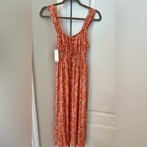 Ines strappy elastic waist midi dress